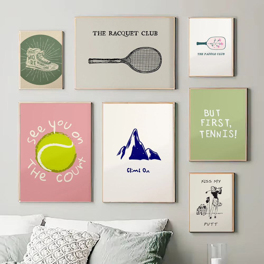 Badminton Quotes - Fashion Tennis Climbing Sports Art Wall