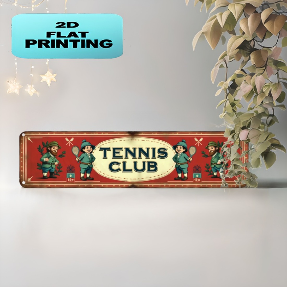 Tennis Club Vintage Metal Wall - Badminton Quotes review and price