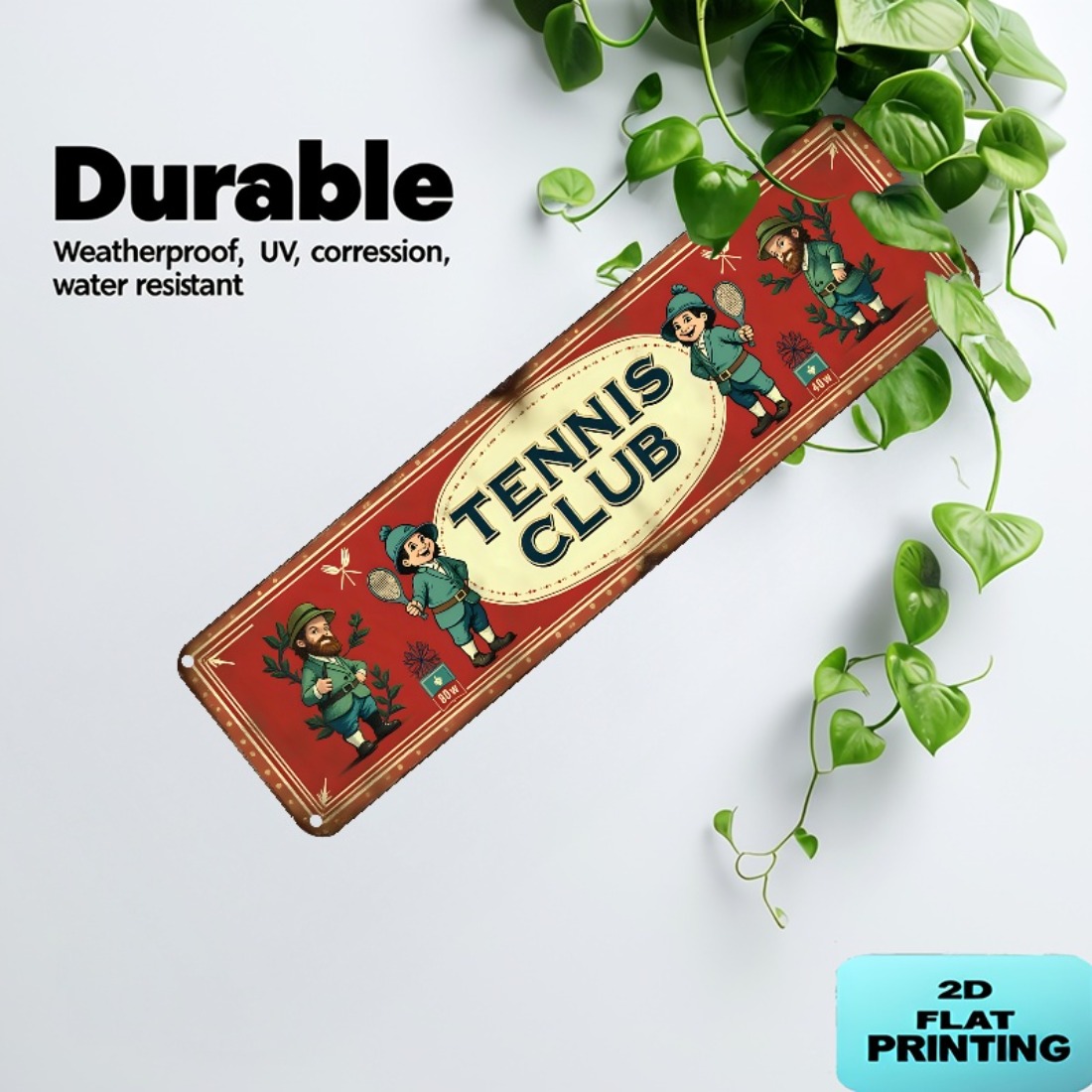 Tennis Club Vintage Metal Wall - Badminton Quotes review and price
