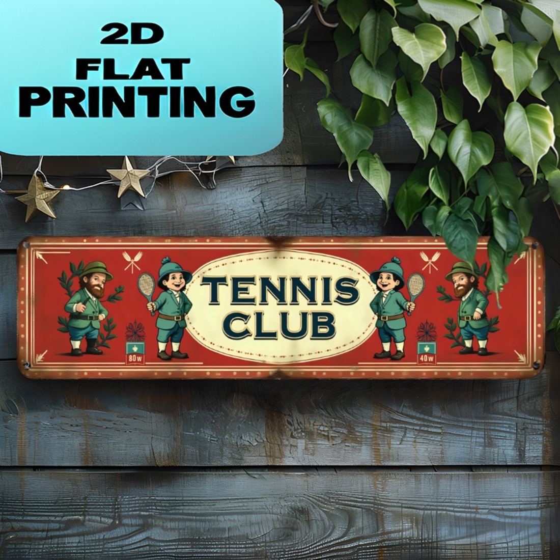 Tennis Club Vintage Metal Wall - Badminton Quotes review and price