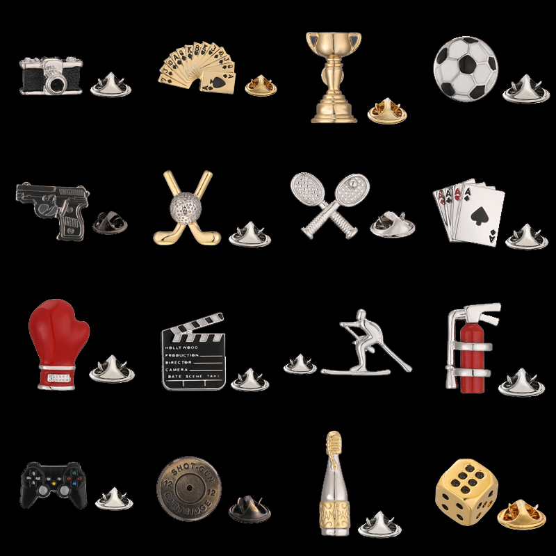 Men's brooch sports poker dice - Badminton Icon review and price