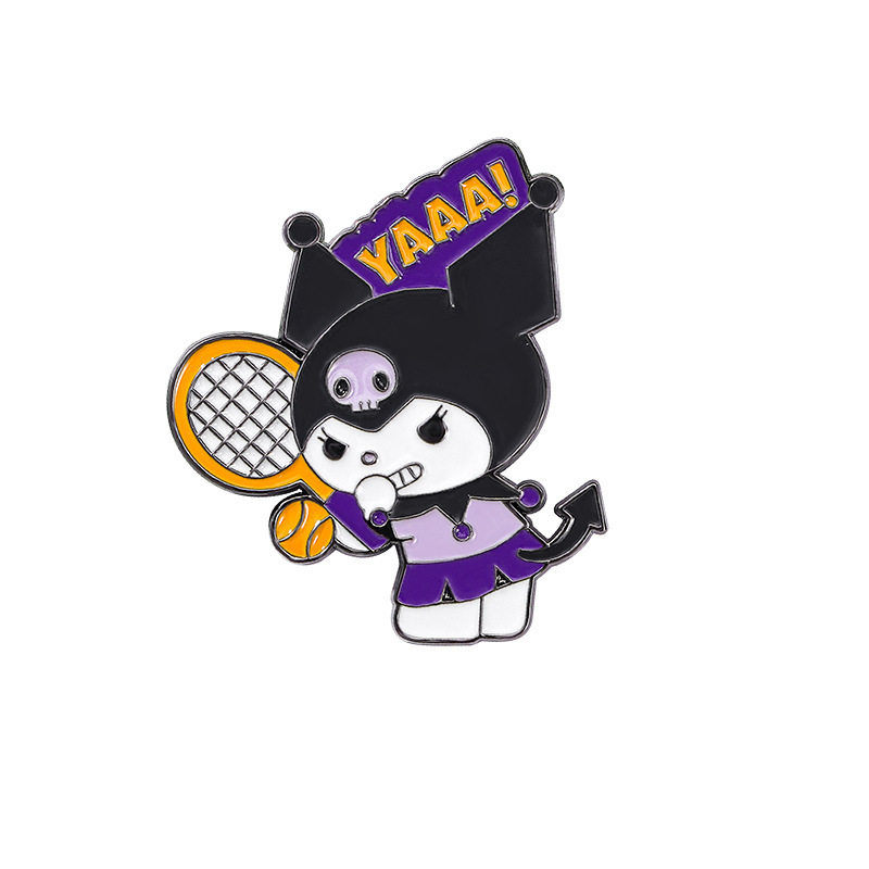 Cartoon Sanrio Metal Badge Stu - Badminton Icon review and price