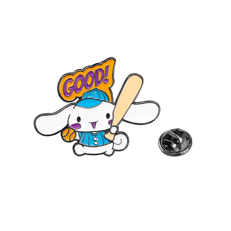 Cartoon Sanrio Metal Badge Stu - Badminton Icon review and price